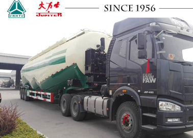 Big Capacity Cement Powder Tankers W Type 3 Axles High Loading / Unloading Efficiency