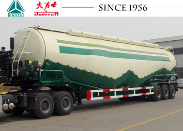 Big Capacity Cement Powder Tankers W Type 3 Axles High Loading / Unloading Efficiency